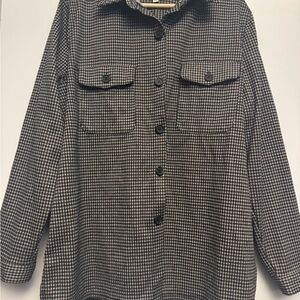 Max Studio Black and White Checkered Blazer